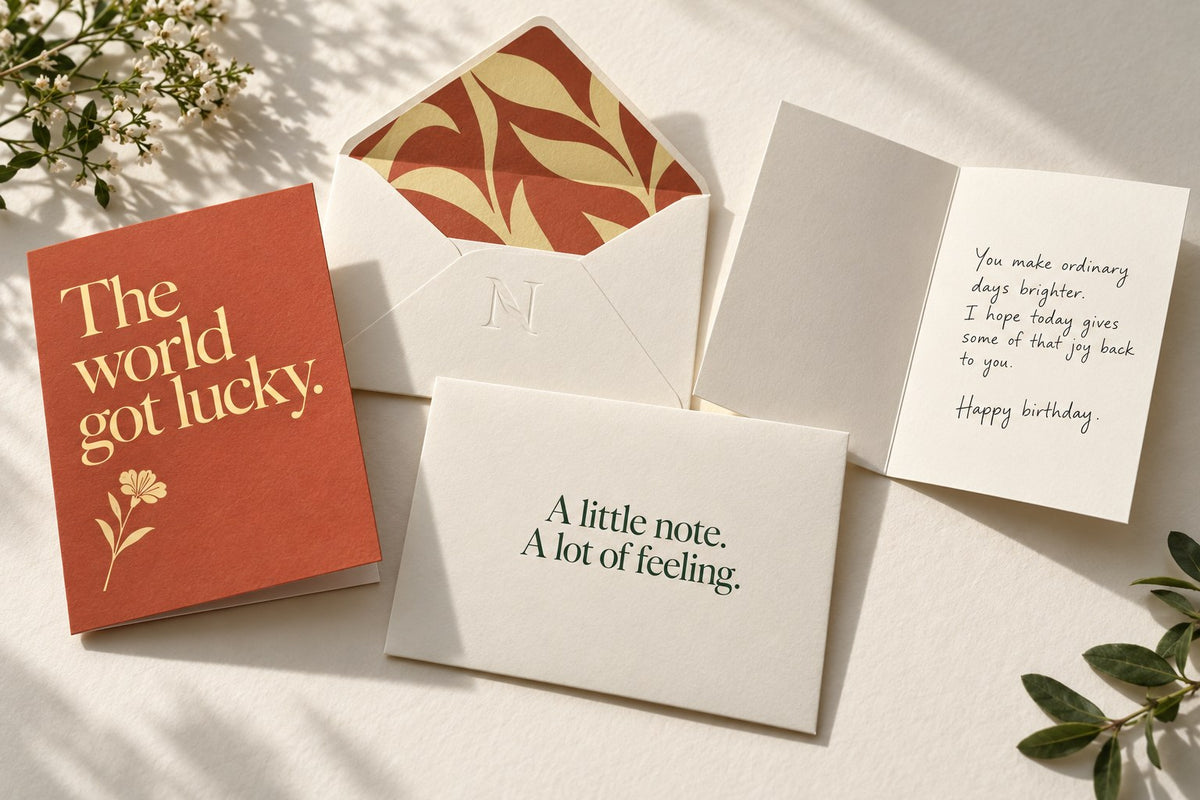 A handwritten note and envelope