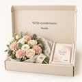 Tender Thoughts bouquet in its ivory Notable box